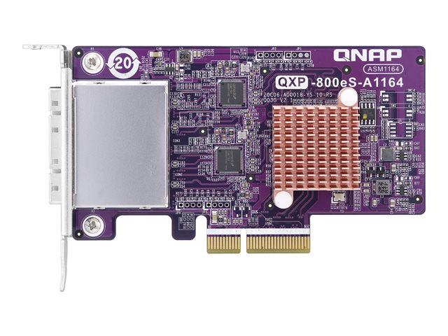 QNAP QXP SATA Expansion Card - Storage controller - SATA 6Gb/s / SAS 6Gb/s - low profile - RAID JBOD - PCIe 3.0 x4