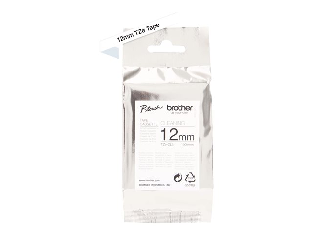 Brother TZe-CL3 - Roll (1.2 cm) 1 cassette(s) cleaning tape - for Brother PT-D210, D600, H110, P-Touch PT-D210, D450, D800, E310, E550, H110, P900, P950