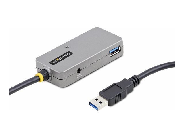 StarTech.com USB Extender Hub, 10m USB 3.0 Extension Cable with 4-Port USB Hub, Active/Bus Powered USB Repeater Cable, Optional 20W Power Supply Included - USB-A Hub w/ ESD Protection (U01043-USB-EXTENDER) - Hub - 4 x USB 3.2 Gen 1 - desktop