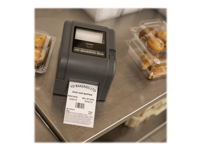 Brother TD-4420TN - Label printer - direct thermal / thermal transfer - Roll (11 cm) - 203 dpi - up to 152.4 mm/sec - USB 2.0, LAN, USB host, RS232C
