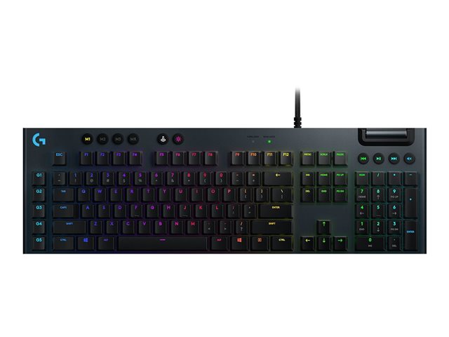 Logitech Gaming G815 - Keyboard - backlit - USB - Swiss - key switch: GL Tactile - black