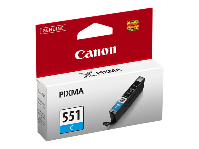 Canon CLI-551C - 7 ml - cyan - original - ink tank - for PIXMA iP8750, iX6850, MG5550, MG5650, MG5655, MG6450, MG6650, MG7150, MG7550, MX725, MX925