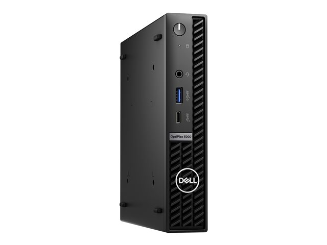 Dell OptiPlex 5000 - Micro - Core i5 12500T / up to 4.4 GHz - vPro - RAM 8 GB - SSD 256 GB - NVMe, Class 35 - UHD Graphics 770 - Gigabit Ethernet, Bluetooth, IEEE 802.11ax (Wi-Fi 6E) - Win 10 Pro (includes Win 11 Pro Licence) - monitor: none - black - BTS - with 3 Years Basic Onsite