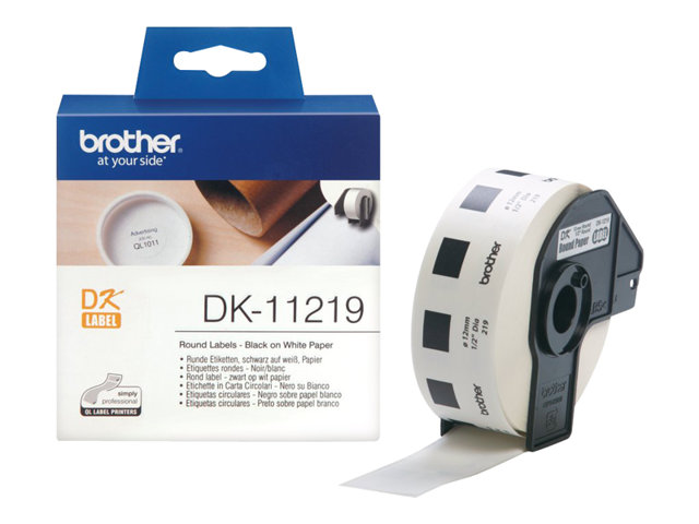 Brother DK-11219 - Black on white - Roll (1.2 cm) 1200 pcs. (1 roll(s) x 1200) labels - for Brother QL-1050, QL-1060, QL-500, QL-550, QL-560, QL-570, QL-580, QL-650, QL-700, QL-720
