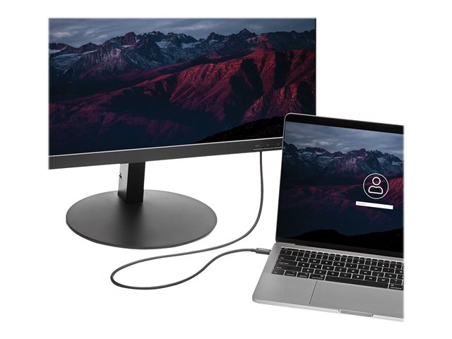 StarTech.com 1m (3.3ft) Thunderbolt 3 Cable, 20Gbps, 100W PD, 4K Video, Thunderbolt-Certified, Compatible w/ TB4/USB 3.2/DisplayPort - Thunderbolt cable - 24 pin USB-C (M) to 24 pin USB-C (M) - Thunderbolt 3 / USB / DisplayPort - 1 m - black - for P/N: CDP2HDUACP, CDP2HDUACPW, PEXUSB321C