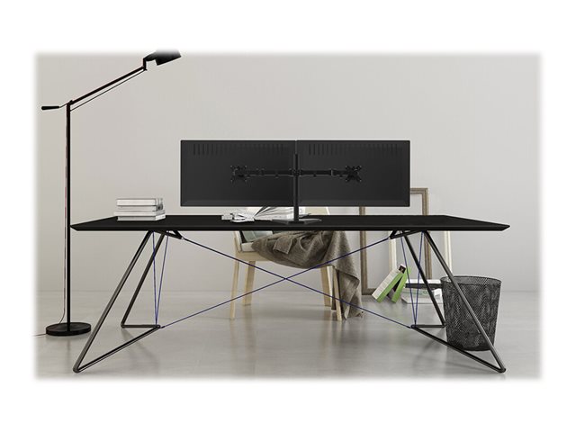 Neomounts FPMA-D550DD - Stand - full-motion - for 2 LCD displays - black - screen size: 10\"-32\" - desktop stand, desk-mountable