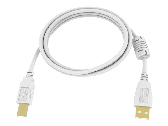 VISION Professional installation grade USB 2.0 cable - LIFETIME WARRANTY - gold plated connectors - ferrite core on A end - bandwidth 480 mbit per second - over 65 percent coverage braided shield - USBA (M) to USBB (M) - outer diameter 4.8 mm - 28 an