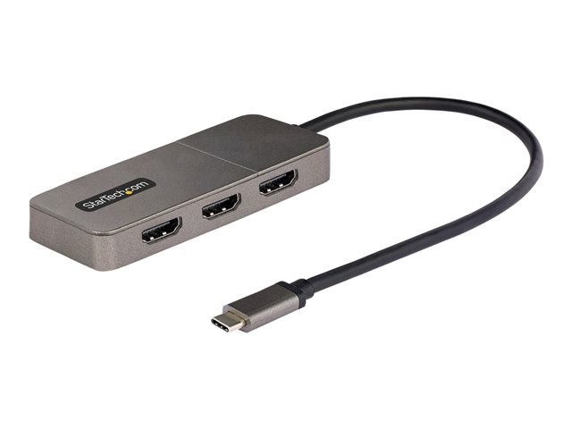 3-Port USB-C to HDMI MST Hub, 4K 60Hz
