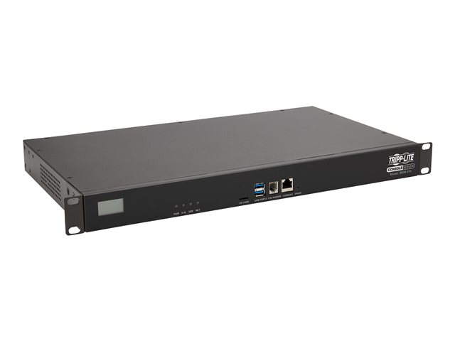 16-Port Console Server, USB Ports (2) - Dual GbE NIC, 16 Gb Flash, SD Card, Desktop/1U Rack, TAA