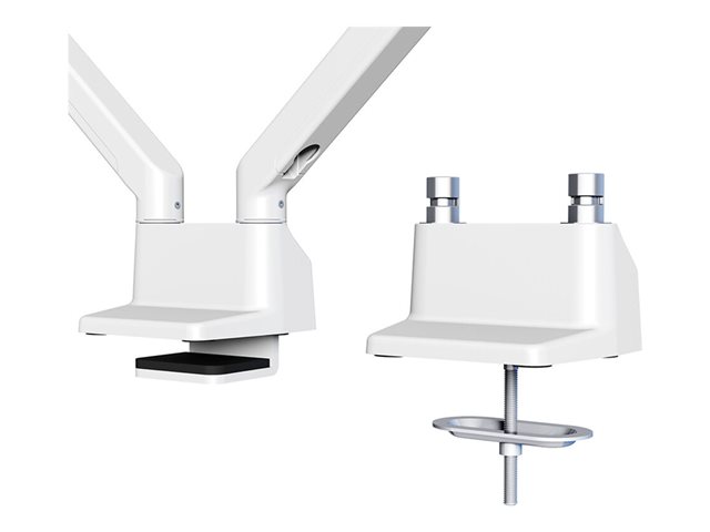 Neomounts FPMA-D750DWHITE2 - Mounting kit (desk mount) - full-motion - for 2 LCD displays - white - screen size: 10\"-32\" - clamp mountable, grommet