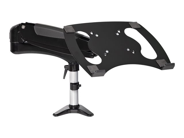 StarTech.com Desk Mount Laptop Arm, Full Motion Articulating Arm for Laptop or Single 34 inch Monitor, VESA Mount Laptop Tray Bracket, Ergonomic Adjustable Notebook Stand, Desk-Clamp - Tilt/Swivel/Rotate (ARMUNONB1) - Stand - full-motion adjustable arm - for monitor / notebook - aluminium - black - screen size: 34\" - C-clamp (10-85 mm)