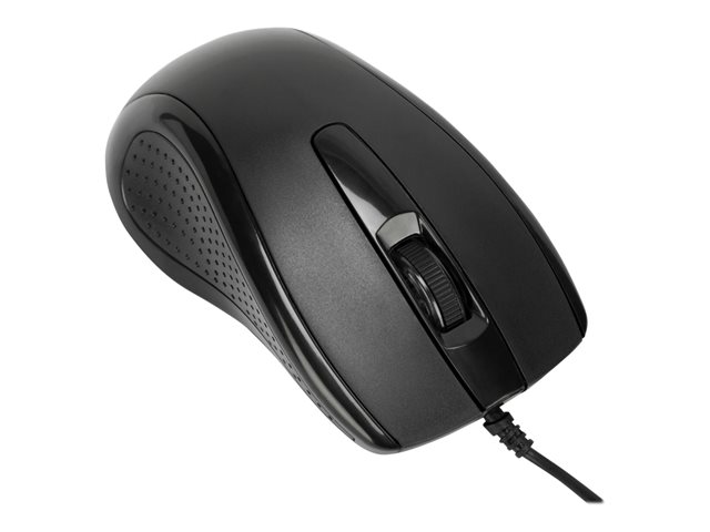 Targus Full-Size - Mouse - antimicrobial - optical - wired - USB - black