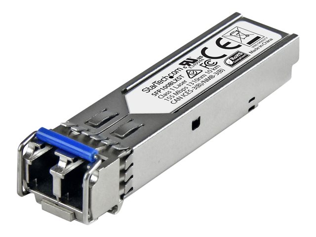 StarTech.com MSA Uncoded Compatible SFP Module, 100BASE-LX, 100MbE Single Mode (SMF) Fiber Optic Transceiver, 100Mb Ethernet SFP, LC Connector, 10km, 1310nm, DDM, Mini GBIC Module, 100Mbps - Lifetime Warranty (SFP100BLXST) - SFP (mini-GBIC) transceiv