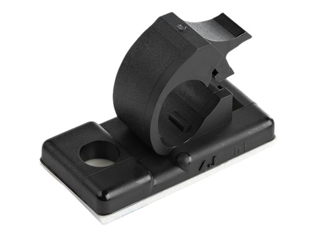 StarTech.com 100 Adhesive Cable Management Clips Black, Network/Ethernet/Office Desk/Computer Cord Organizer, Sticky Cable/Wire Holders, Nylon Self Adhesive Clamp UL/94V-2 Fire Rated - Nylon 66 Plastic - TAA (CBMCC1) - Cable clips - black - TAA Compl