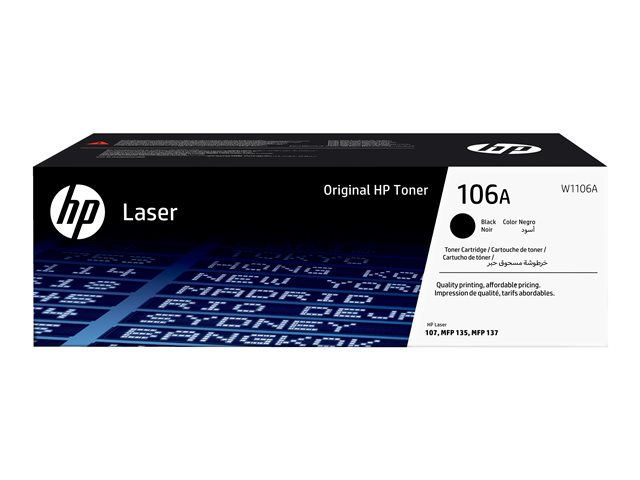 HP 106A - Black - original - toner cartridge (W1106A) - for Laser 107, MFP 135, MFP 137