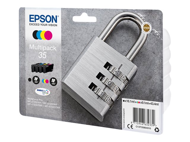 Epson 35 Multipack - 4-pack - black, yellow, cyan, magenta - original - blister - ink cartridge - for WorkForce Pro WF-4720, WF-4720DWF, WF-4725DWF, WF-4730, WF-4730DTWF, WF-4740, WF-4740DTWF