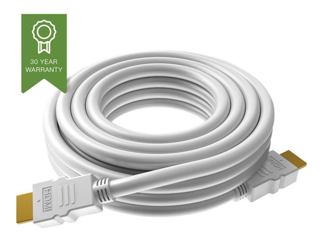 1 m HDMI cable - 4k - HDMI version 2.0 - gold plated connectors - ethernet - HDMI (m) to HDMI (m) - outer diameter 7.3 mm - 28 awg - white
