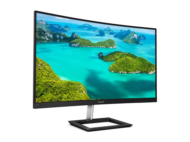 Philips E-line 322E1C - LED monitor - curved - 32\" (31.5\" viewable) - 1920 x 1080 Full HD (1080p) @ 75 Hz - VA - 250 cd/m² - 3000:1 - 4 ms - HDMI, VGA, DisplayPort - textured black