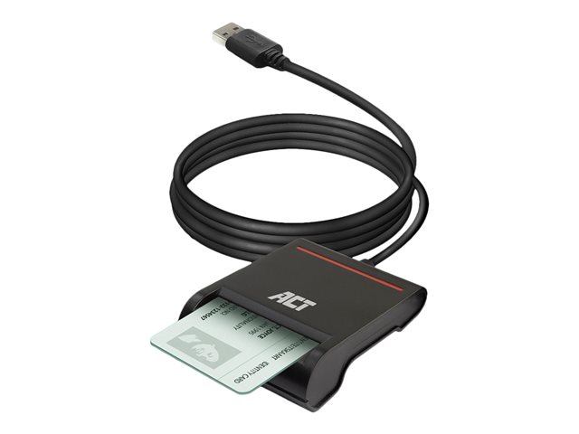 SMART-kaartlezer - USB 2.0 - zwart