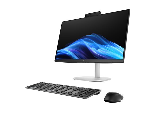 HP EliteStudio 8 G1i AI - All-in-one Core Ultra 5 235 / up to 5 GHz - RAM 16 GB - SSD 512 GB - NVMe - Intel Graphics - Gigabit Ethernet, IEEE 802.11ax (Wi-Fi 6), Bluetooth 5.4, IEEE 802.11be (Wi-Fi 7) - Win 11 Pro - monitor: LED 23.8\" 1920 x 1080 (Full HD) @ 75 Hz - keyboard: International English - pike silver - Smart Buy - with HP Wolf Pro Security Edition (1 year)