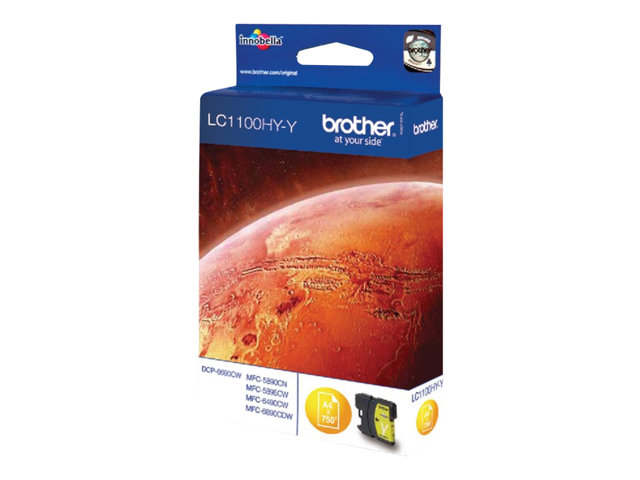 Brother LC1100HYY - High Yield - yellow - original - ink cartridge - for Brother DCP-6690CW, MFC-5890CN, MFC-5895CW, MFC-6490CW, MFC-6890CDW, Justio MFC-5890CN