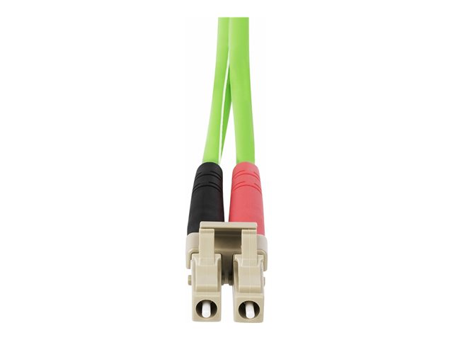 StarTech.com 1m (3ft) LC to LC (UPC) OM5 Multimode Fiber Optic Cable, 50/125�m Duplex LOMMF Zipcord, VCSEL, 40G/100G, Bend Insensitive, Low Insertion Loss, LSZH Fiber Patch Cord - Patch cable - LC/UPC multi-mode (M) to LC/UPC multi-mode (M) - 1 m - 2