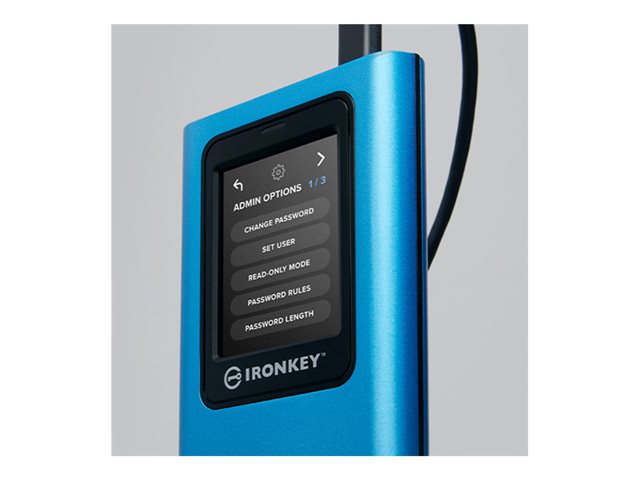 Kingston IronKey Vault Privacy 80 - SSD - encrypted - 960 GB - external (portable) - USB 3.2 Gen 1 (USB-C connector) - 256-bit AES-XTS, FIPS 197 - TAA Compliant