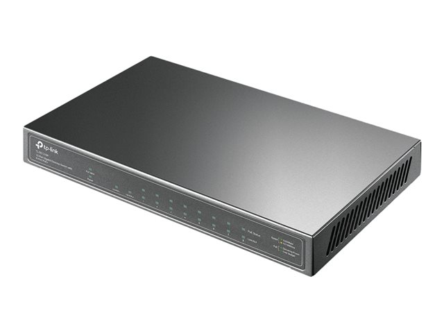 TP-Link TL-SG1210P - Switch - unmanaged - 8 x 10/100/1000 (PoE+) + 1 x 10/100/1000 (uplink) + 1 x Gigabit SFP (uplink) - desktop - PoE+ (63 W)