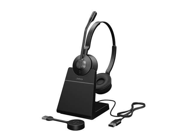 Jabra Engage 55 SE Stereo - Headset - on-ear - DECT - wireless - USB-A via DECT adapter - UC certified