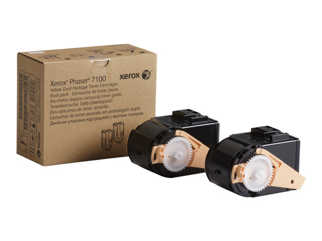 Xerox Phaser 7100 - 2-pack - high capacity - yellow - original - toner cartridge - for Phaser 7100/NM, 7100DN, 7100N, 7100V_DN, 7100V_NC