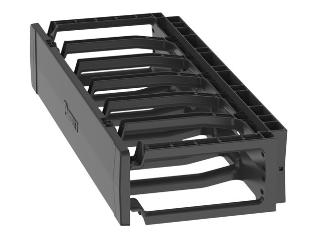 Panduit PatchRunner 2 Single Sided Manager - Rack cable management panel (horizontal) - black - 2U - 19\" - for P/N: PE2VD10, PE2VD1096, PE2VD12, PE2VFD06, PE2VFD08, PE2VFD0896, PE2VFD12, PR2VSD0679