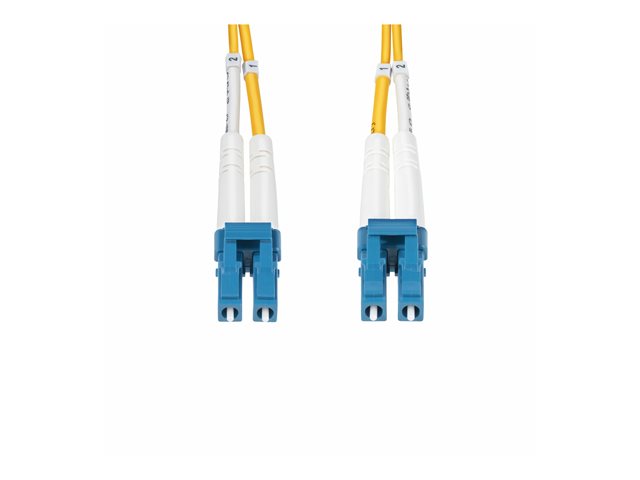 StarTech.com 8m (26.2ft) LC to LC (UPC) OS2 Single Mode Duplex Fiber Optic Cable, 9/125µm, Laser Optimized, 10G, Bend Insensitive, Low Insertion Loss - LSZH Fiber Patch Cord (SMDOS2LCLC8M) - Patch cable - LC/UPC single-mode (M) to LC/UPC single-mode
