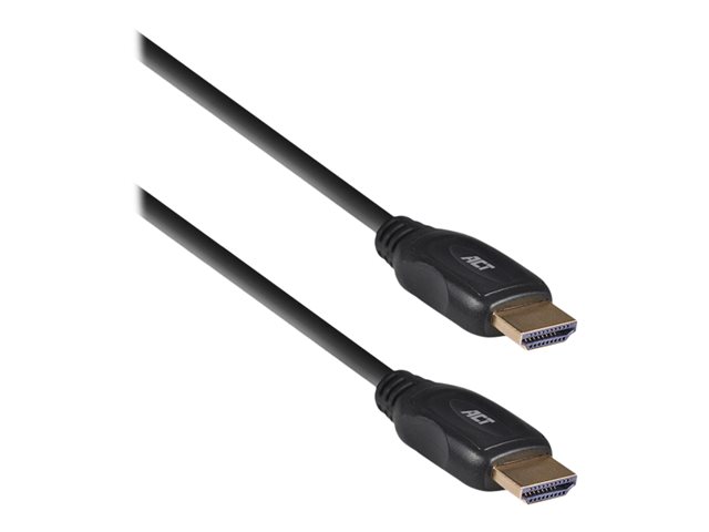 Hoge snelheid - HDMI-kabel met ethernet - HDMI male naar HDMI male - 1.5 m - beschermd - zwart - gevormd, 4K ondersteuning
