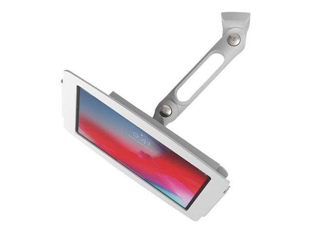 Compulocks Space Swing iPad Enclosure Stand - Mounting kit (swing arm, anti-theft enclosure) - for tablet (adjustable arm) - lockable - high-grade aluminium - white - screen size: 10.2\" - wall-mountable, surface mountable, counter top - for Apple 10.2-inch iPad (7th generation, 8th generation)