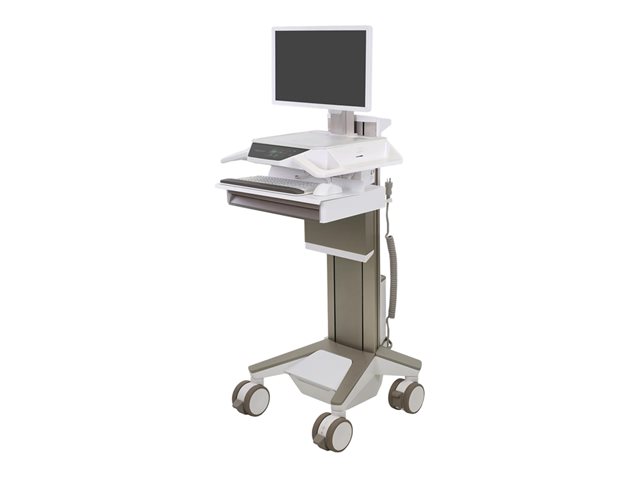 Ergotron CareFit Pro - Cart - Electric Lift - for LCD display / PC equipment - lockable - medical - white, warm grey - screen size: up to 27\" - 320 Wh - lithium iron phosphate - TAA Compliant
