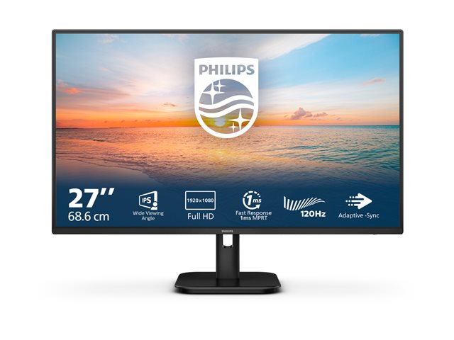 Philips 27E1N1100A - 1000 Series - LED monitor - 27\" - 1920 x 1080 Full HD (1080p) @ 100 Hz - IPS - 250 cd/m² - 1300:1 - 1 ms - HDMI, VGA - speakers - black