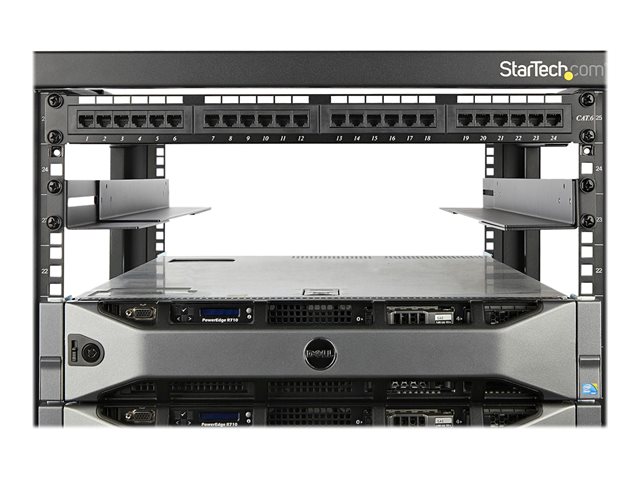 StarTech.com 1U 19 inch Server Rack Rails, 24-36 inch Adjustable Depth, Universal 4 Post Rack Mount Rails, Network Equipment/Server/UPS Mounting Rail Kit, HPE ProLiant, Dell PowerEdge - 4 Post Rack Rails (UNIRAILS1UB) - Rack rail kit - rack mountable - black - 1U - 19\" - for P/N: RK1536BKF, RK1836BKF