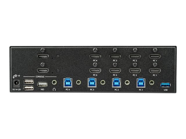 StarTech.com StarTech.com 4-Port Dual Monitor HDMI KVM Switch with Audio & USB 3.0 hub - 4K 30Hz - 4 PC Mac Computer KVM Switch Box for HDMI Display (SV431DHD4KU) - KVM / audio / USB switch - 4 x KVM / audio / USB - rack-mountable