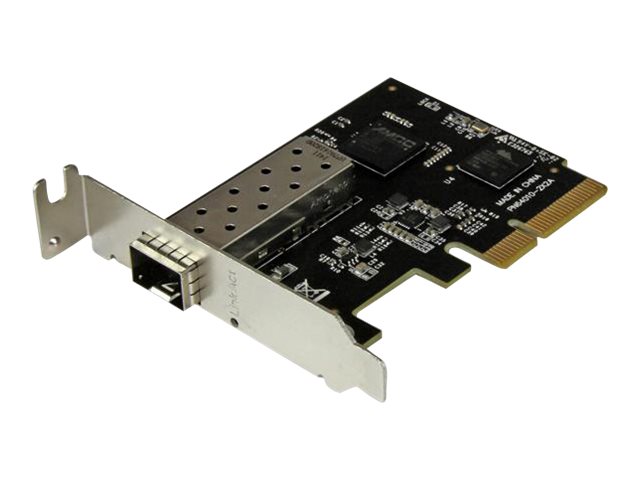 StarTech.com 10Gb SFP+ Network Card - PCIe 10 Gigabit Ethernet Fiber Network Card w/ Open SFP+ - PCIe x4 10Gb NIC SFP+ Card (PEX10000SFP) - Network adapter - PCIe 2.0 x4 low profile - 10 GigE - 10GBase-LR, 10GBase-SR, 10GBase-LRM - for P/N: BNDTB10GI, BNDTB210GSFP, BNDTB310GNDP, BNDTB410GSFP, BNDTB4M2E1, BNDTBUSB3142