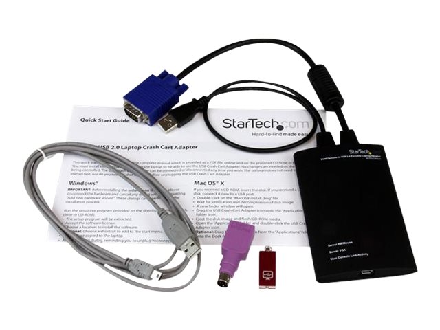StarTech.com Crash Cart Adapter - 1920 x 1200 - Portable Laptop USB 2.0 to KVM Console (NOTECONS01) - KVM switch - 1 x KVM port(s) - 1 local user - desktop
