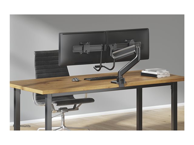 Neomounts DS75-450BL2 - Mounting kit (articulating arm, grommet clamp, topfix clamp) - full-motion - for 2 LCD displays - black - screen size: 17\"-32\" - desktop
