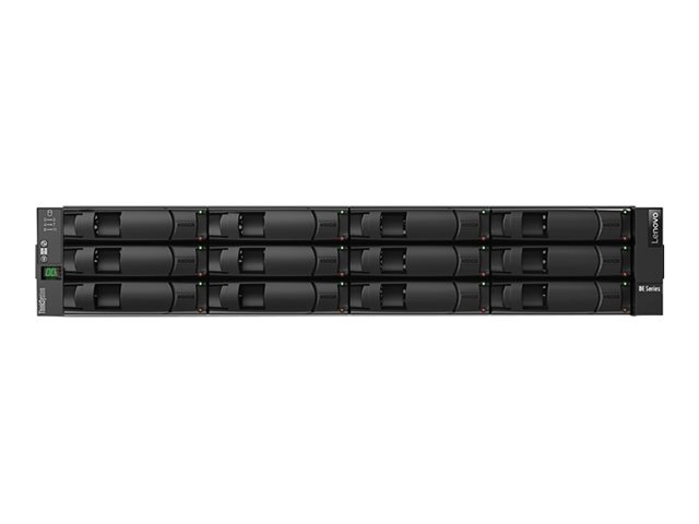 Lenovo ThinkSystem DE2000H Hybrid 2U12 LFF controller enclosure - Hard drive array - 12 bays (SAS-3) - 16Gb Fibre Channel (external) - rack-mountable - 2U