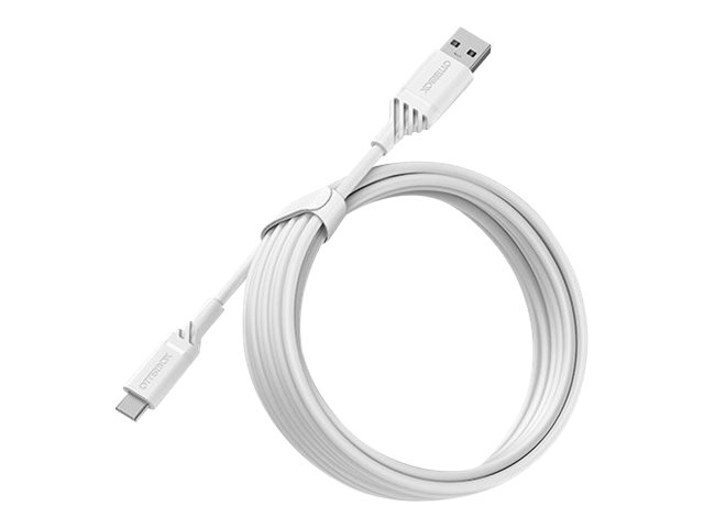 OtterBox Standard - USB cable - 24 pin USB-C (M) to USB (M) - 3 m - cloud dream white