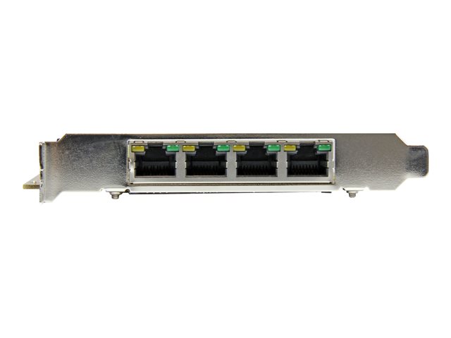 StarTech.com 4 Port Gigabit PoE (Power over Ethernet) Card - PCIe Network Card - PoE / PoE+ Up to 25W Per Port - PCIe NIC - Gigabit Ethernet Card (ST4000PEXPSE) - Network adapter - PCIe x4 - Gigabit Ethernet x 4