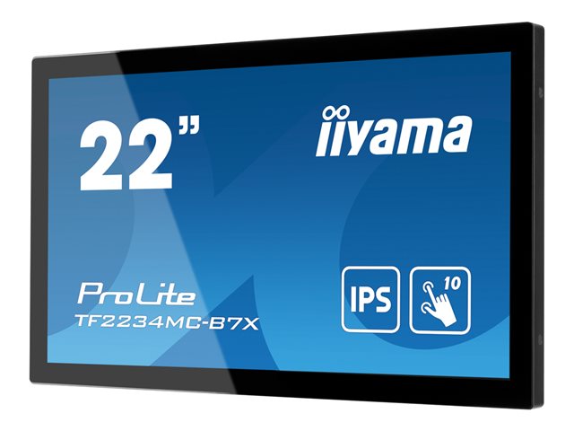 22\"WIDE LCD Open Frame Projective Capacitive Bezel Free 10-Points Touch Screen, 1920 x 1080, IPS panel, LED Bl., Flat Bezel Free Glass Front, Anti-fingerprint coating, Touch Through-Glass functionality (Max. 6mm), VGA, HDMI, DisplayPort, 305 cd/m2, 1