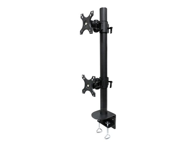 Neomounts FPMA-D960DVPLUS - Mounting kit - for 2 LCD displays - steel - black - screen size: 17\"-49\" - clamp mountable, desk-mountable