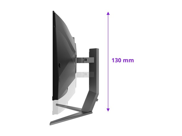 AOC AGON PRO AG346UCD - OLED monitor - gaming - curved - 34\" - 3440 x 1440 @ 175 Hz - 15000000:1 - DisplayHDR 400 True Black - 0.03 ms - 2xHDMI, DisplayPort - speakers - dark grey
