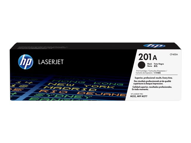 HP 201A - Black - original - LaserJet - toner cartridge (CF400A) - for Color LaserJet Pro M252dn, M252dw, M252n, MFP M274n, MFP M277c6, MFP M277dw, MFP M277n