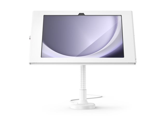 Compulocks Galaxy Tab A9+ Apex Enclosure Flex Arm Mount - Mounting kit (enclosure, flexible arm) - exposed front/back camera and sensors - for tablet - lockable - metal frame - white - screen size: 11\" - counter top, wall-mountable - for Samsung Galaxy Tab A9+