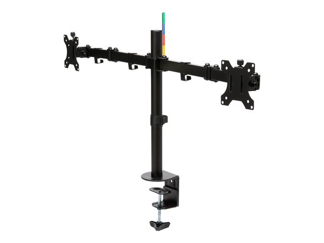 Kensington SmartFit Ergo Dual Extended Monitor Arm - Mounting kit - adjustable arm - for 2 monitors - metal - black - screen size: up to 32\" - desktop, C-clamp, grommet, desk-mountable